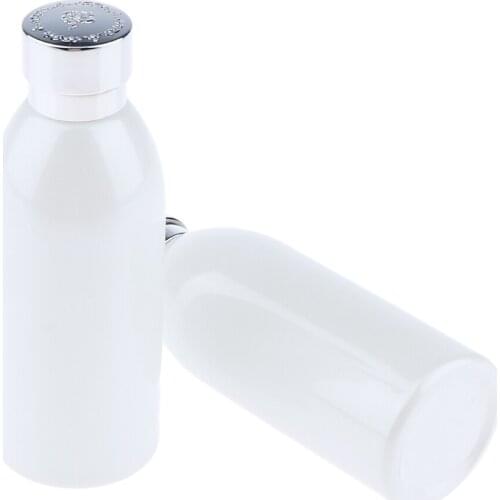 2Pcs Glass Cosmetic Treatment Lotion Bottle Essential Oils Jars Vial Container With Screw Cap - 120ml