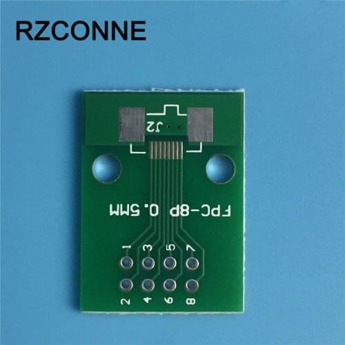 5pcs/lot 8P FFC FPC Adapter Plate 0.5MM/1.0MM Pitch to 2.54mm 8Pin Flat Cable Socket Connector for PCB Board TFT LCD new