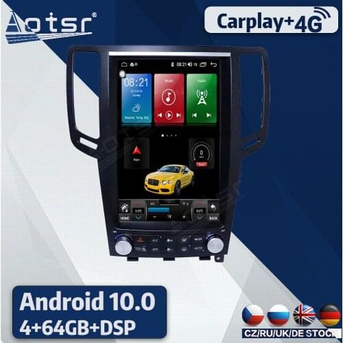 Android 10 PX6 For Infiniti G25 G37 2004 2013 Car DVD GPS Navigation Auto Radio Stereo Video Multimedia Player Carplay HeadUnit