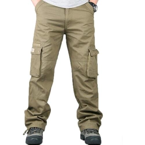Cargo Pants Men Casual Streetwear Pocket Loose Overalls Trousers Pantalon Homme Mens Outwear Army Track Pants Military clothing