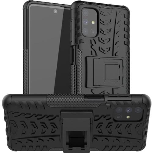 For Samsung Galaxy M51 Case Luxury PC + TPU Back Cover Stand Armor ShockProof Case For Samsung M51 M 51 SamsungM51 Phone Case