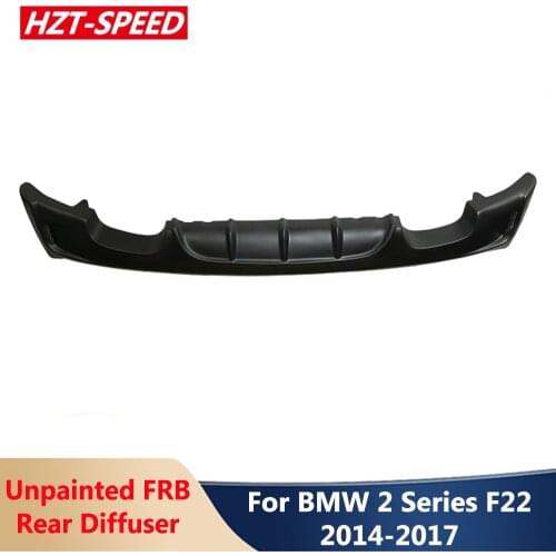 F22 Unpainted FRP Car Protector Rear Lip Spoiler Bumper Diffuser For BMW 2 Series F22 M235i M220i 2014-2017 Modification