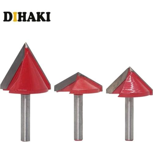 Engraving V Groove Bit 60/90/120 Degree CNC Router Engraving Wood Working Tool Double Edge Miter Milling Cutter Carving Tools