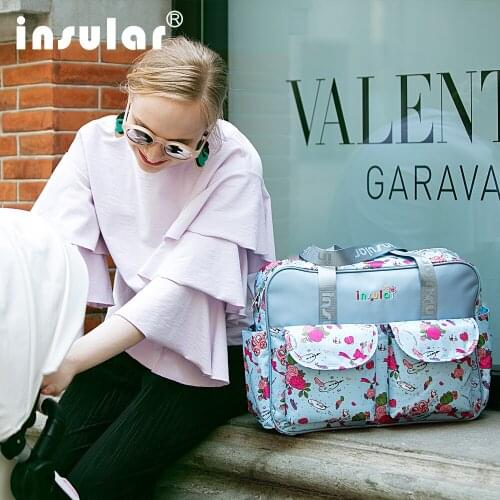 Insular For Baby Stroller With Zipper Nappy Bag Fashion Mummy Maternity Baby Nappy Bags Diaper Bag Mother Shoulder Bag Organizer