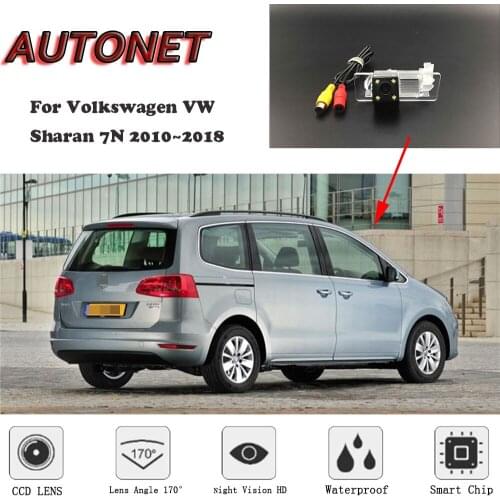 AUTONET Backup Rear View camera For Volkswagen VW Sharan 7N 2010~2018 HD/CCD Night Vision/license plate camera