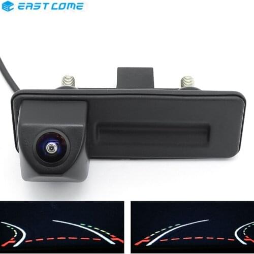 1080P Trajectory Tracks Reverse Car Rear View Camera Trunk handle For Volkswagen Skoda Fabia Octavia Yeti Audi A1 A3 Car Camera