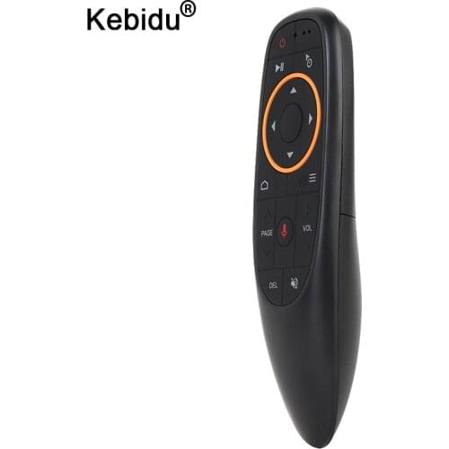 Kebidu G10 Air Mouse Voice Control with 2.4G USB Receiver G10s for Gyro Sensing Mini Wireless Smart Remote for Android TV BOX