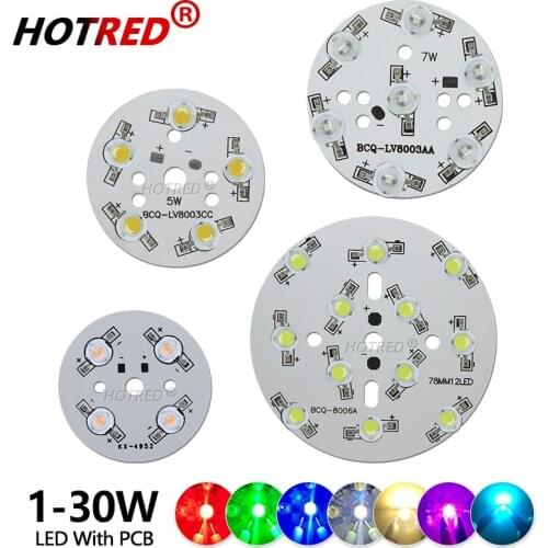 10pcs 1W-36W Round Aluminum Base Plate Heat Sink Install 1W High Power LED Diodes Full Spectrum White Warm White Red Green Blue