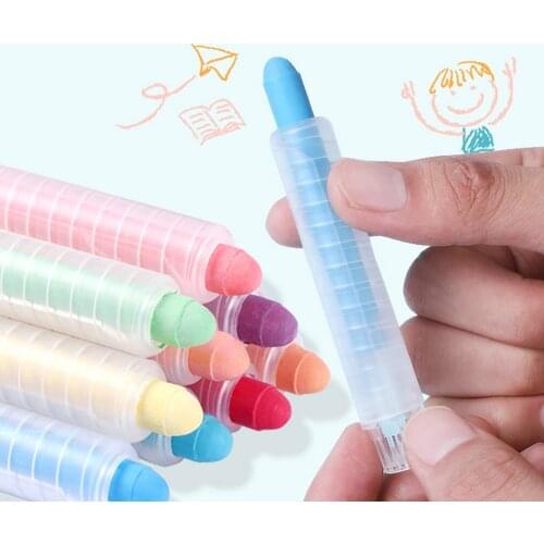20pcs Dustless Chalks Washable Non-toxic Chalk with 10pcs Chalk Holder Clips for Blackboard Whiteboard Supplies Accessories