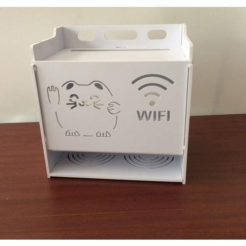Multifunctional Creative PVC Set-Top Box Rack Router Storage Box Flip Wireless Wifi Storage Bins Socket Cover