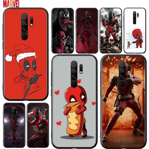 Marvel Deadpool Cartoon Soft TPU For Xiaomi Redmi 9i 9T 9A 9C 9 8A 8 GO 7 7A S2 Y2 6 6A 5 A 4X Prime Pro Plus Black Phone Case