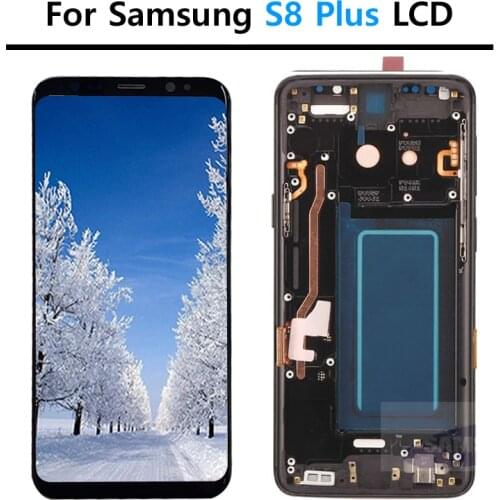 For Original Samsung Galaxy S8 G950 G950F S8 Plus G955 G955f Lcd with Frame display touch screen Digitizer Burn in Shadow LCD