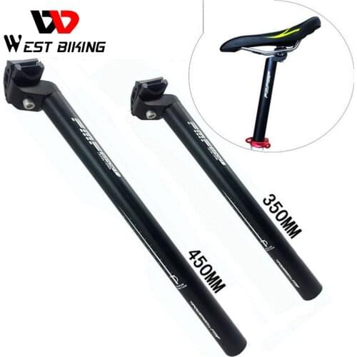 WEST BIKING 25.4/ 27.2/ 28.6/ 30.4/ 30.8/ 31.6 *350mm/450mm Mountain Bike Seat Post Tube MTB Road Cycling Bicycle Bike Seat Post