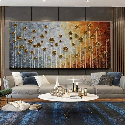 Hand Painted Oil Painting On Canvas White Flowers Modern Floral Wall Art Abstract Paintings Handmade Artwork For Home decorate