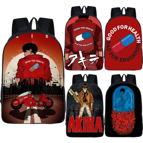 Anime AKIRA Shotaro Kaneda Backpack for Teenage Children Boys Girls Cool School Bags Men large capacity waterproof Travel Bag