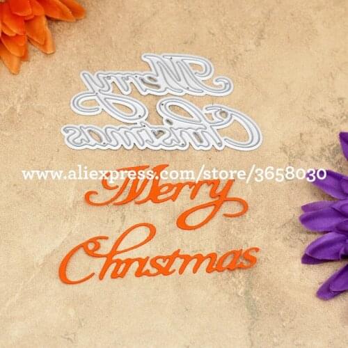 Merry Christmas Scrapbook DIY album Card Paper Card Maker Metal Die Cut Stencil Decoration Die Cutting Template 8072518