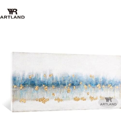 Nordic impressions wall art cavnas oil painting pure Handmade gold landscape wall art picture poster for living room bedroom