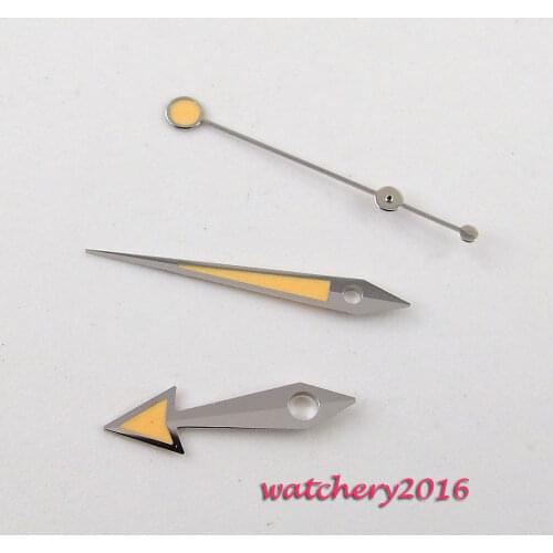 Luminous Silver edge Orange Watch Hands fit NH35A 2824 miyota 8215 Movement