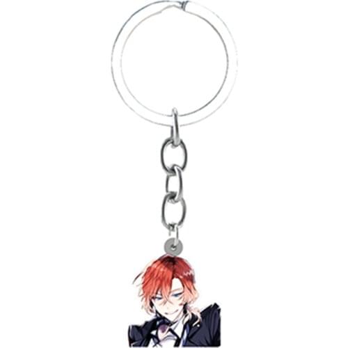 TAFREE NEW Acrylic Anime Key Chains Epoxy resin Bungo Stray Dogs Key Holder For Backpack Schoolbag key-Pendant Jewelry