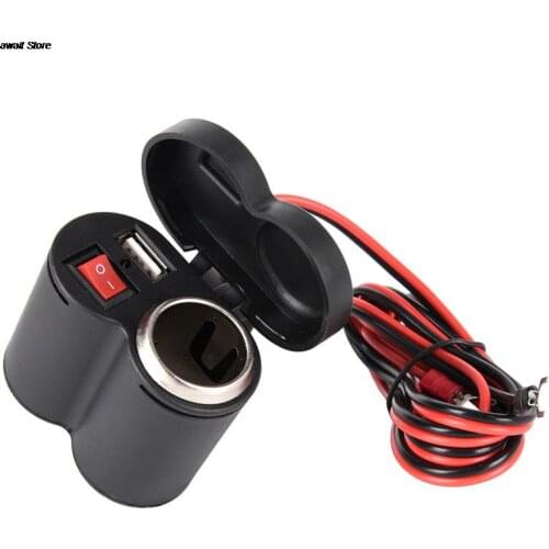 USB Power 12V-24V Waterproof Motorcycle/Bike Cigarette Lighter Charger Socket