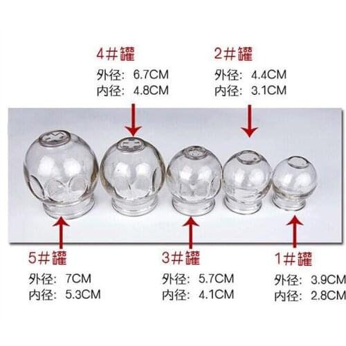 Thickened glass fire jar household cupping Chinese medicine cups non-venting body points massage beauty salon dedicated cupping