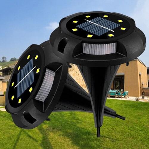 4 Pcs Solar Powered Ground Light Waterproof Garden Pathway Decor Lamps For Home Yard Driveway Lawn Road High Quality Lawn Lights