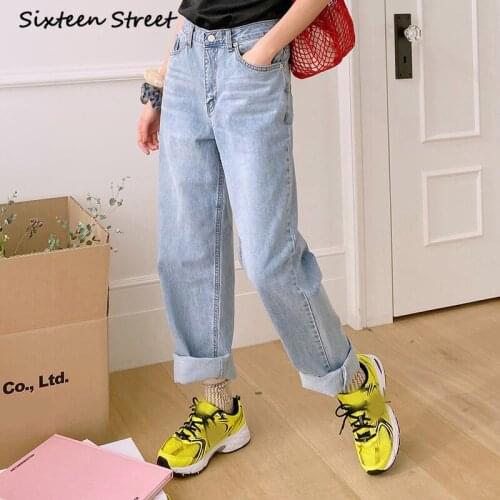 Female Jeans Cowboy Harem Pants Y2K Aesthetic Fashion High Waisted Denim Trousers Women Vintage Clothes Button Zipper Casual NEW