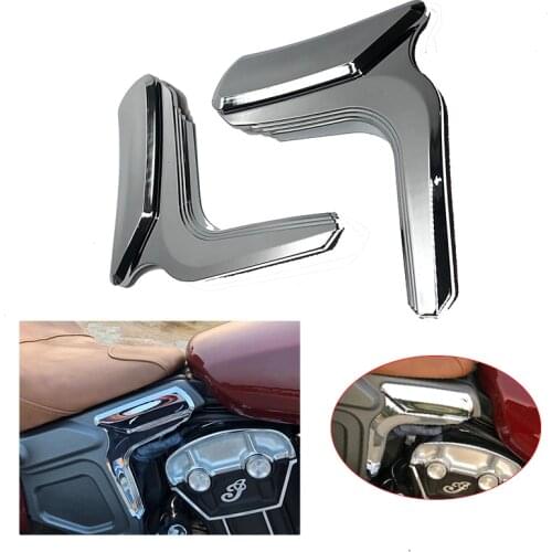 1 Pair Mid-Frame Accents Frame Cover Chrome Accessories fits For Indian Scout 2015 2016 2017 2018 2019 Models