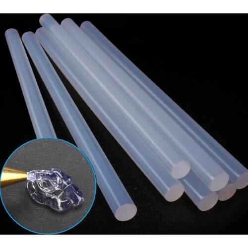 10 Pcs 7mm Transparent Hot Melt Glue Sticks For Glue Gun Solid Craft DIY Repair Tools Hot Melt Adhesive Gun Stick Power Tools