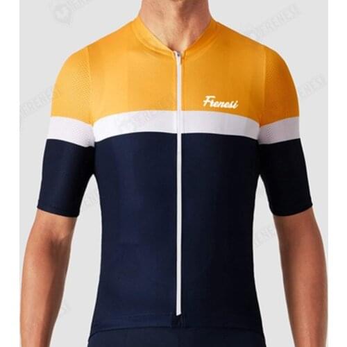 2020 FRENESI Lines Breathable Bicycle Wear Shirts Summer Retro Cycling Jersey Maillot Short Sleeve Road Bike Clothing Men Sotf