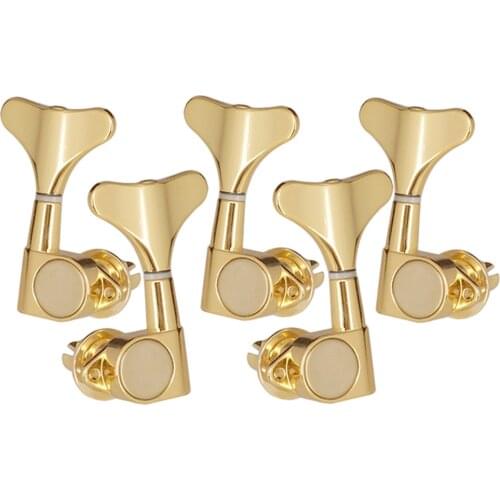 5 Pieces Golden Zinc Alloy Electric Bass Replacement Closed Left & Right Tuning Pegs Tuning Keys Tuners 2L 3R