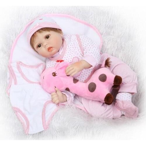 55cm Soft Reborn Baby Doll Beautiful Girl Doll Real Touch Vinyl Silicone Best Toys and Gift for Children
