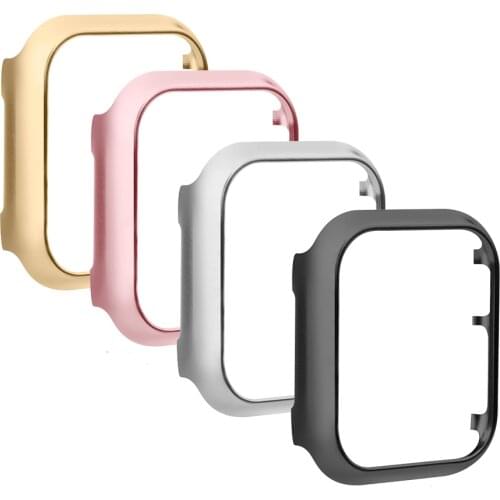 Aluminium Cover For Apple Watch 6 5 case Full cover series 6 se 4 3 matte bumper frame for iWatch 6 5 4 protector 38 40 42 44mm