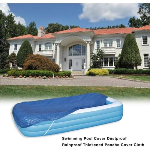 Square Swimming Pool Cover Dustproof Rainproof Thickened Inflatable Swim Pool Cover Protector Pools Accessory Cover