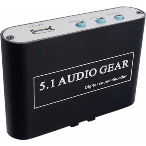 Digital Sound Decoder 5.1 Audio Gear Digital Audio Converter Adapter Aux Coaxial HD Player with USB for PS2 PS3 PS4 DVD PC