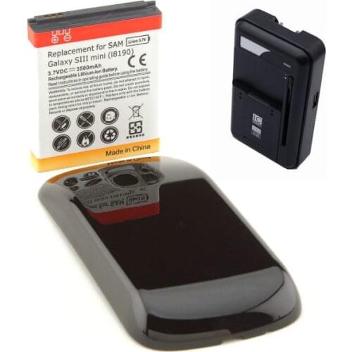 Ciszean 1x 3500mAh EB-F1M7FLU Extended Battery + Back Cover +Universal Dock Charger For Samsung Galaxy S3 Mini S3 Mini I8190