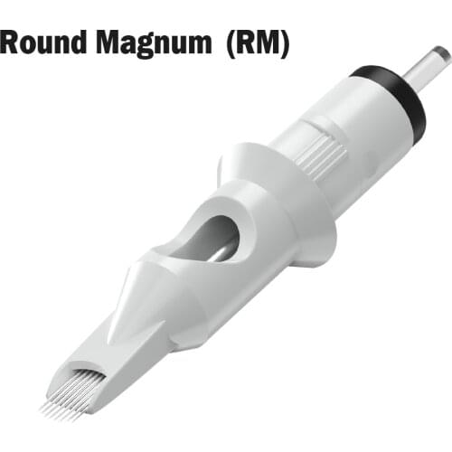 CP 20PCS Tattoo Cartridge Round Magnum for Shading Disposable Bugpin #10(0.3MM) #12(0.35MM) Open and Close Tips Needles