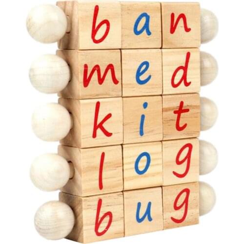 Wooden Spelling Toy Spelling Reading English Alphabet Wooden Letters Card Match Game Children Pre-school Learning Language Toys