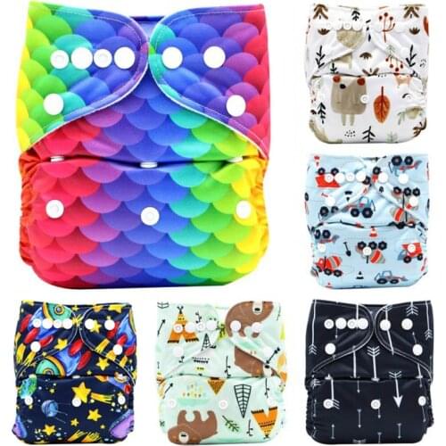 Baby Cloth Diapers Cotton Soft Training Pants Washable and Adjustable for 3-15KG Newborn Baby Kids Leak-proof Water Absorption