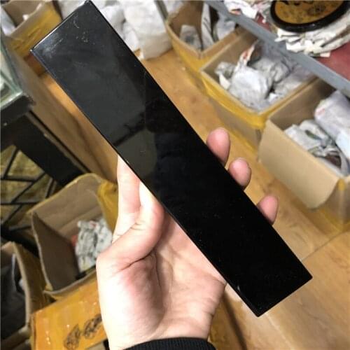 DHX SW 20 cm huge black obsidian FENGSHUI plate natural crystals gemstones thick stick reiki healing remove negative energy