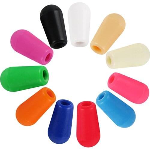 FLEOR 6pcs Plastic Guitar Pickup Selector Switch Tips 3 Way Toggle Switch Knobs Tips Caps 4mm Guitar Accessories