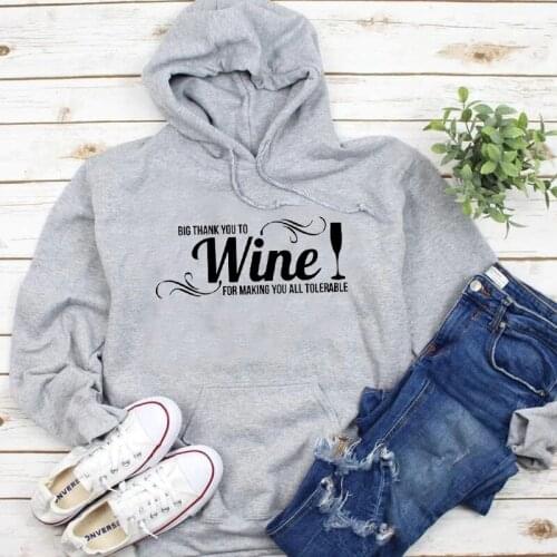 CharGrilled T Shirts Big Thank You To Wine For Making You All Tolerable hoodies women fashion wine lover tee t shirt tops P051