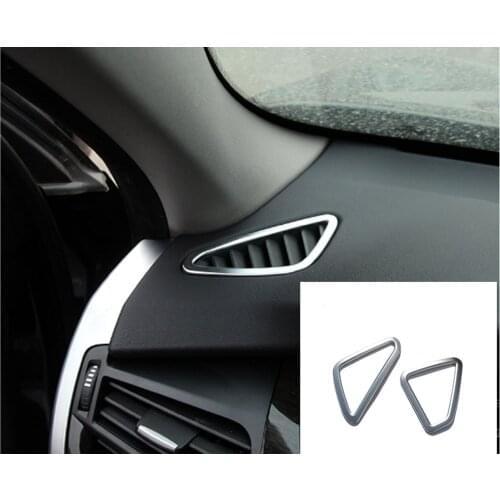 Chrome Inner Dashboard Side Air Vent Outlet Cover Trim For BMW X5 f15 2014 2015 2016 Accessories Car Styling Fit for LHD