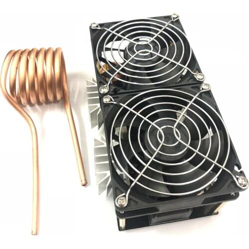 1800W ZVS Tesla Induction Heater Induction Heating Machine PCB Board Module Flyback Driver Heater Cooling Fan + Coil