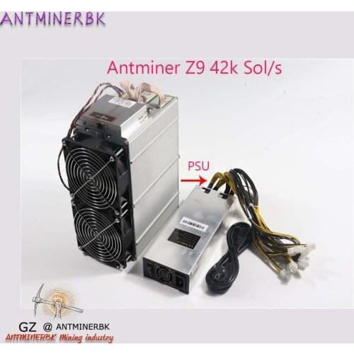 Used Asic Equihash Miner Antminer Z9 42k Sol/s With 1800W Power Supply Better Than Antminer Z9 Mini S9 Innosilicon A9