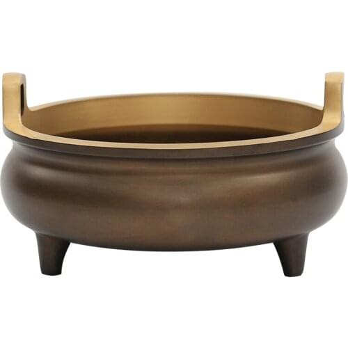 Copper Incense Burner Pure Copper Household Indoor Worship for Buddha Supplies Burning Incense Burner Sacrifice Incense Large