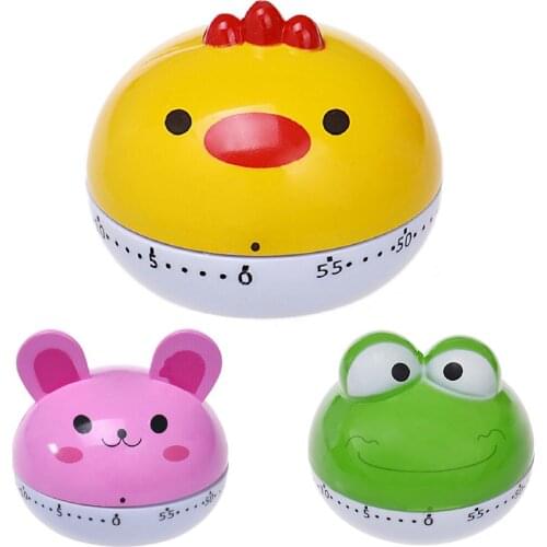 Cute Lovely Kitchen Timer Count Down 60 Minutes Alarm Clock (Green, Frog)