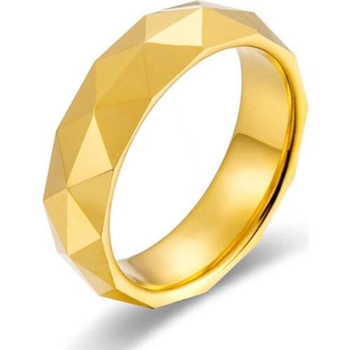 New Unique Design Geometric Rings Mens Tungsten Steel Wedding Ring Male Fashion Jewelry Gift