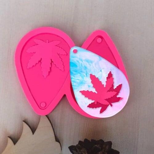 N84D 4 Pcs DIY Crafts Earrings Epoxy Resin Mold Ear Pendant Casting Silicone Mould