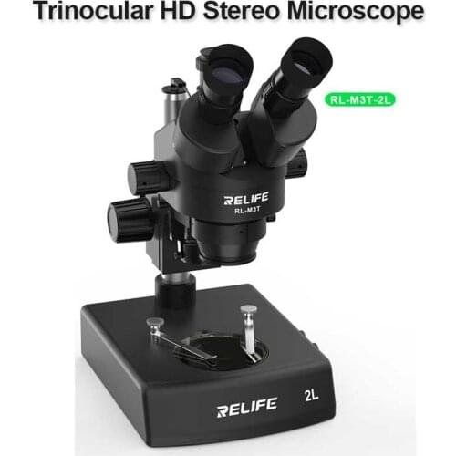 Tool Sets For RELIFE M3T-2L HD 7X-45X Microscope With 2 adjustable LED light sources up and down Magnifier